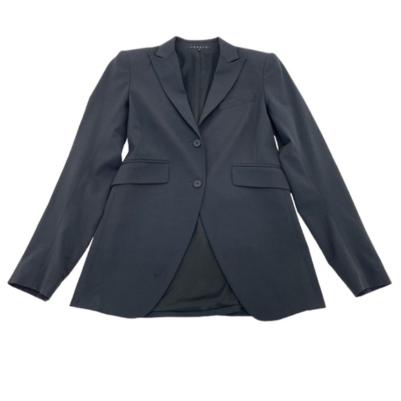 Theory Stretch Wool Equestrian Style Jacket Size 0 Black - Picture 7 of 16